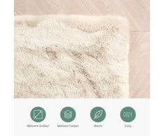 Fraai Home Living FRAAI namų ilgo plauko kilimas Comfy Supreme kreminės spalvos, 80 × 150 cm, poliesteris
