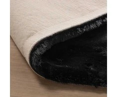Fraai Home Living FRAAI poliesterinis kilimas 80 × 150 cm, juodos spalvos, Comfy Supreme
