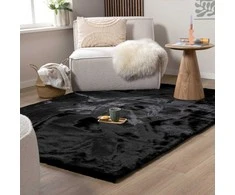 Fraai Home Living FRAAI poliesterinis kilimas 80 × 150 cm, juodos spalvos, Comfy Supreme