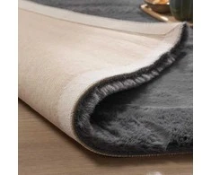 FRAAI Home &amp; Living kilimas, 80 × 150 cm, poliesterio, ilgo plauko, antracito spalvos, Comfy Supreme