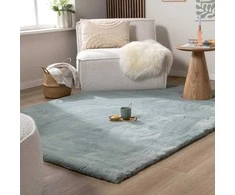 FRAAI Home &amp; Living kilimas su ilgu plauku, poliesteris, 80 × 150 cm, mėlynas-žalias, Comfy Supreme
