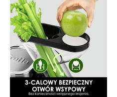 Fretta lėtaeigė sulčiaspaudė, nerūdijantis plienas, be BPA, 76 mm anga, 200 W, F3000