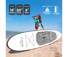 FunWater pripučiama irklentė SUP, 305 x 76 x 15 cm, komplektas su reguliuojamu irklu ir aksesuarais, SUPFR04E