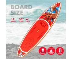FunWater pripučiama irklentė SUP lentos rinkinys, PVC, 335x82x15 cm, raudona, SUPFR01D