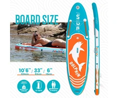 FunWater pripučiama SUP lenta, PVC, 3.2 m x 0.83 m, 15 cm storio, mėlyna, SUPFW08C
