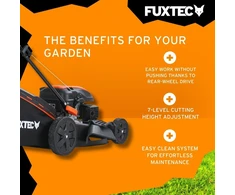Fuxtec benzininė vejapjovė 4in1, 2,9 kW, 51 cm pjovimo plotis, galinis pavaras, FX-RM5170