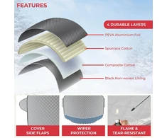 GADLANE magnetinis automobilio priekinio stiklo uždangalas 145 × 100 cm GL1493