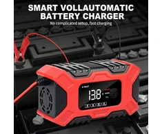 Gaethra automobilinio akumuliatoriaus įkroviklis 12 V 6 A su LCD, 12V 6A