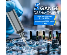 Gaethra elektrinis precizinis atsuktuvas 74 viename su 64 S2 antgaliais DDLSD01