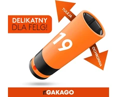 Gakago ratų varžtų galvučių rinkinys 17, 19 ir 21 mm, 1/2 colio, Steckschlüssel-Satz Kraft-Schoneinsatz