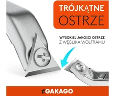 Gakago universalus rankinis grandiklis su 25 mm trikampiu volframo karbido peiliuku Kraftschaber