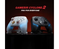 GameSir bevielis žaidimų pultas Cyclone 2, analoginiai Hall efekto spustelėjimai, RGB, juodas