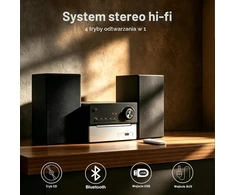 Muzikinis centras GAONAWAY namų stereo sistema su CD grotuvu, Bluetooth, USB, AUX, 30 W, GA-ESPK1-U08 EU