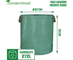 GardenGloss sodo atliekų maišai su rankenomis, 3 vnt. po 272 l, iki 50 kg