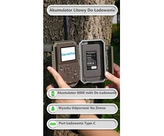 GardePro laukinių gyvūnų stebėjimo kamera su Wi-Fi, 8000 mAh akumuliatoriumi, 64 MP, naktinis matymas, E8P