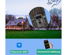 GardePro miško kamera E6 su Wi-Fi, 64 MP, 1296p vaizdo įrašymu ir 940 nm infraraudonaisiais