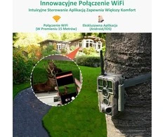 GardePro miško kamera Wi-Fi su mobiliąja programėle, 64 MP, 1296p vaizdo įrašai, IP66, E8