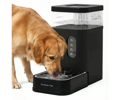 Gardner Pet automatinis gravitacinis vandens dozatorius šunims ir katėms, nerūdijančio plieno dubuo, 8,5 l