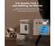 Gardner Pet automatinis vandens dozatorius gyvūnams, 6,5 l talpos, nerūdijančio plieno dubenėlis