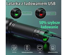 GEARLITE įkraunamas LED žibintuvėlis su priartinimu, IP65, USB-C, G1000