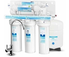 Geekpure atbulinės osmozės vandens filtravimo sistema su 6 pakopomis ir remineralizavimo filtru RO6-AF