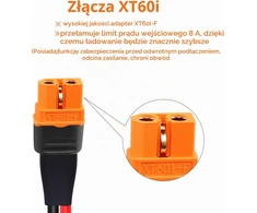 GELRHONR saulės modulio kabelio adapteris XT60i-F, 2 m, 12 AWG, 200 W, GELRHONR-2M-XT60i