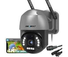 GENBOLT išorinė IP stebėjimo kamera 4K 8 MP PoE/Wi-Fi, spalvotas naktinis matymas, PTZ, GB213V