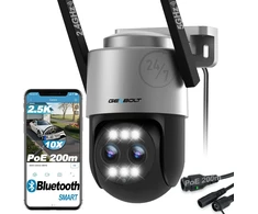 GENBOLT lauko PTZ IP stebėjimo kamera 4 MP 2.5K, 10x hibridinis priartinimas, Wi-Fi ir POE, naktinis spalvotas režimas, GB-202K