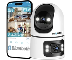 GENBOLT vidaus Wi-Fi IP kamera su 360° vaizdu, dvigubu objektyvu, 4 MP Full HD, naktiniu matymu, GB102HD