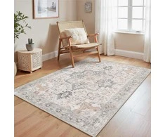 GENIMO kilimas, 120 × 170 cm, plonas, skalbiamas, neslystantis, šviesiai rudos spalvos