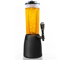 Gėrimų kolona su aušinimu, 4 l talpa, metalinė, juodos spalvos, 52 cm aukščio