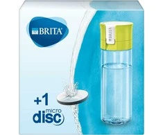 Gertuvė BRITA filtruojantis vandens butelis 0,6L, BPA nestokojantis, MicroDisc filtras, limoninės spalvos