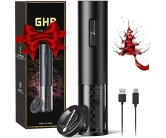 GHB elektrinis vyno butelių atidarytuvas su USB įkrovimu, 3 dalių rinkinys