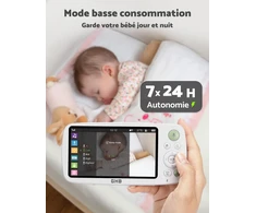 GHB elektroninė vaizdo auklė su 5 colių 1080P ekranu ir 4000 mAh baterija GB5200