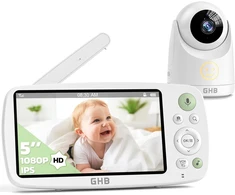 GHB elektroninė vaizdo auklė su 5 colių 1080P ekranu ir 4000 mAh baterija GB5200