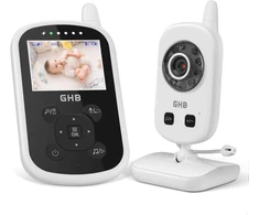 GHB vaizdo auklė su kamera, 2,4 col. TFT LCD ekranu ir naktiniu matymu B0D76K72BK