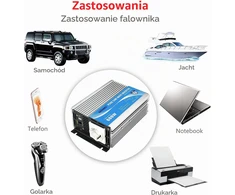 GIANDEL grynosios sinusoidės įtampos keitiklis 600 W, 12 V / 230 V, PS-600DARDe
