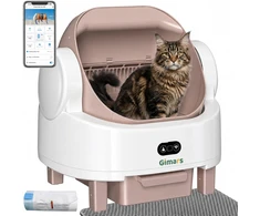 Gimars automatinė savaime išsivalanti kačių kraiko dėžė su Wi-Fi, 8 l, XXL, CH-ICB023