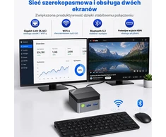 GMKtec mini kompiuteris Intel N5095, 8 GB RAM, 128 GB SSD, Wi-Fi 6 G5S