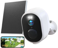 GNCC belaidė lauko Wi-Fi kamera su saulės skydeliu, 4 MP, 5200 mAh, IP65, GW5Pro