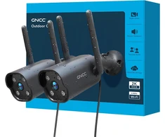 GNCC lauko apsaugos kamera 2K Wi-Fi su naktiniu matymu ir judesio aptikimu GT1PRO-B-2