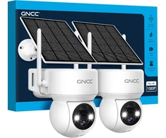 GNCC lauko saulės vaizdo kamerų rinkinys 1080p Wi-Fi PTZ su PIR jutikliu, W30-2