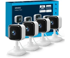 GNCC vidaus Wi‑Fi stebėjimo kameros 2K 3 MP su naktiniu matymu, 4 vnt.