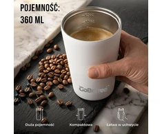 GoBeTree vakuuminis termopuodelis kavai 360 ml, rožinio kvarco spalvos, 1