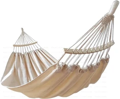 GOCAN dvivietis medvilninis hamakas su nuimama skersine 220 x 150 cm, raudonas, WBBB