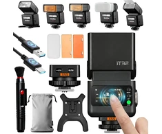 Godox iT32 TTL mini blykstė su X5S siųstuvu, belaidis 2.4G, HSS 1/8000s, Sony suderinama