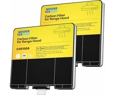 GOLDEN ICEPURE filtrų įdėklai gartraukiui, aktyvintos anglies, 23,3 x 21,6 x 2,2 cm, suderinami su Siemens LZ53251, Bosch DHZ5325, Neff Z5101 x 1,2 vnt. GP-CHF006-2PACK