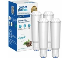 GOLDEN ICEPURE vandens filtras kavos aparatui, tinkamas Krups F088 Pro Aqua, AEG, Bosch, Siemens, Nivona, aktyvintos anglies, GP-CMF003-4PACK, 4 vnt.