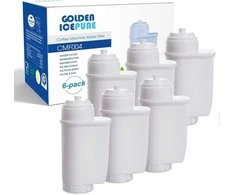 GOLDEN ICEPURE vandens filtrų rinkinys kavos aparatams, suderinamas su Siemens EQ3/EQ6/EQ9, Brita Intenza, Bosch, 6 vnt.