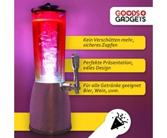 Goodsgadgets Alaus kolonėlė su ledo aušinimu 4 l talpos, chromuota, 1,3 l šaldymo indas